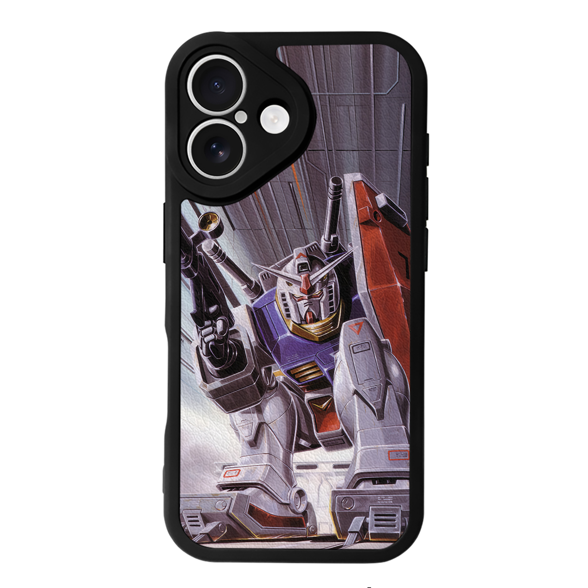 （画像用） 機動戦士ガンダム Mobile Suit Gundam 【iPhone 16シリーズ対応】シリコンスマホケース（レザー調） 材質：シリコン